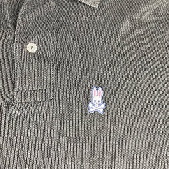 Psycho Bunny Polo Men's Size 7 (XL) 100% Pima Cotton Shirt Black - Picture 4 of 11